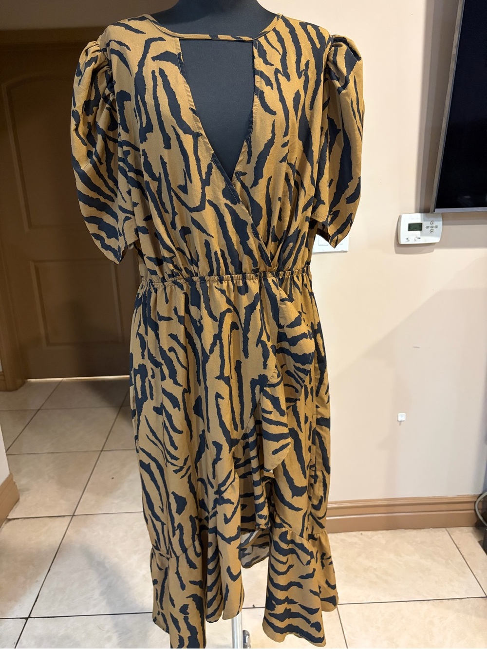 Nasty Gal Zebra-Print Midi Dress - Picture 1 of 7
